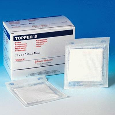 Topper 8 Sterile - 7.5cm x 7.5cm - 5 Swabs (25)